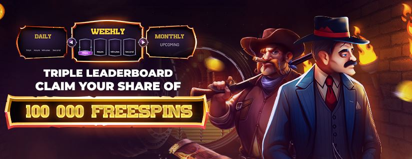 Win your share of 100,000 free spins in the Donbet triple leaderboard with daily, weekly and monthly competitions