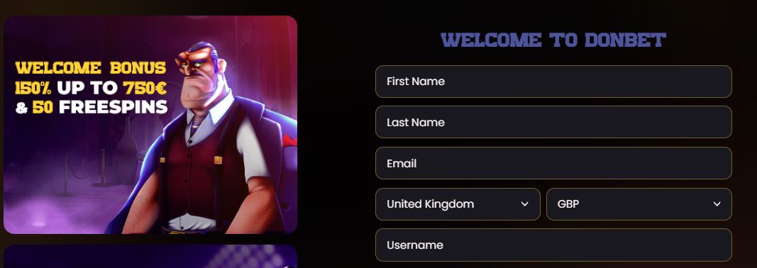 Sign up at Donbet and get a welcome bonus of 150% up to €750 plus 50 free spins